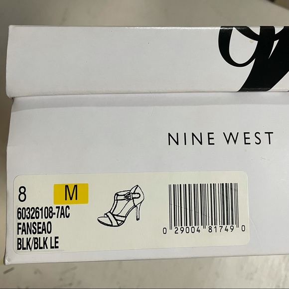 Nine West Black Strap Heels Size 8 - Picture 3 of 8